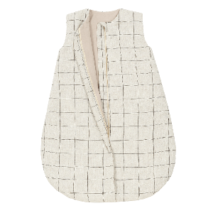 Saco dormir entretiempo 6-18m FRENCH LINEN Nobodinoz Charcoal grid