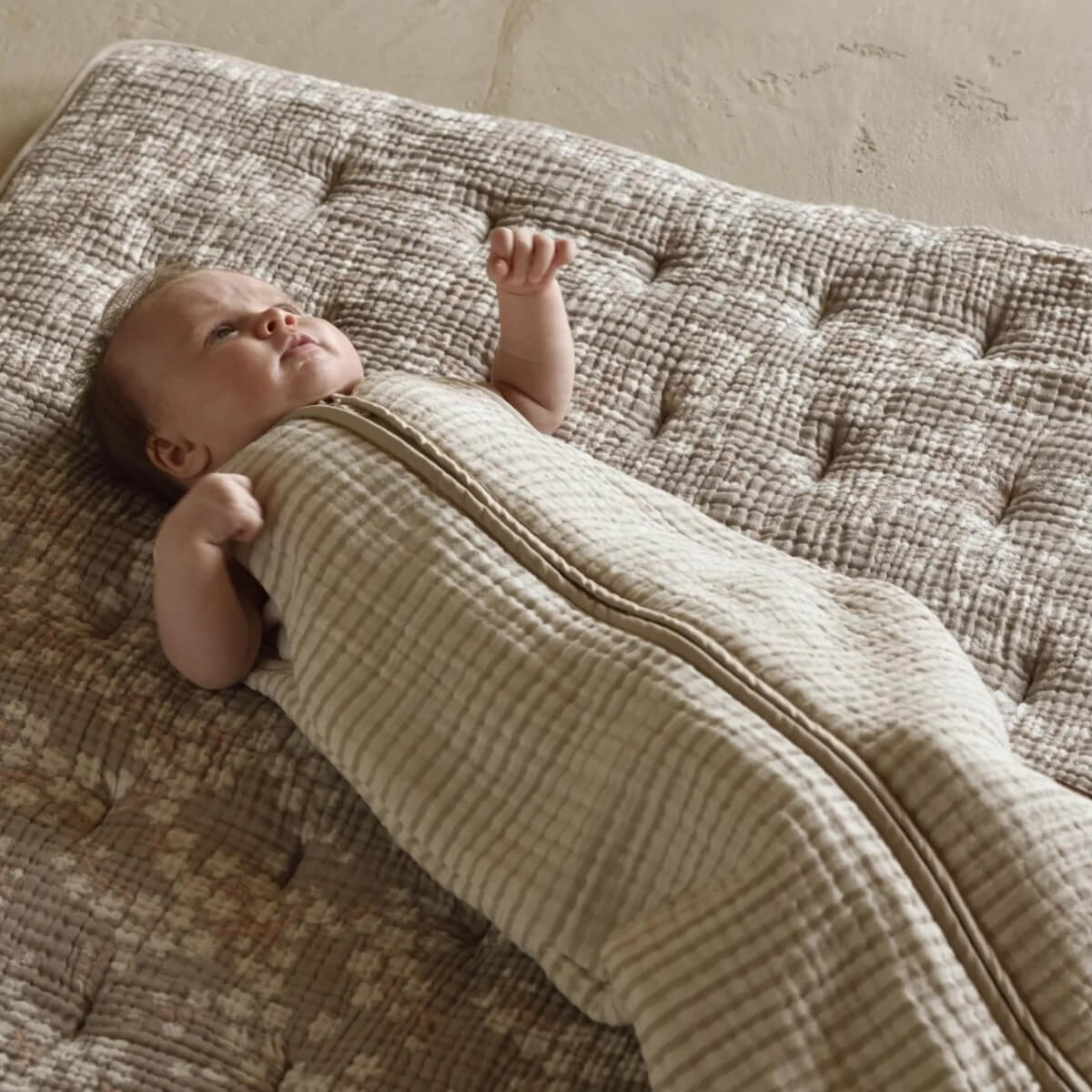 Saco dormir invierno 0-6m NATURAL Quax stripes