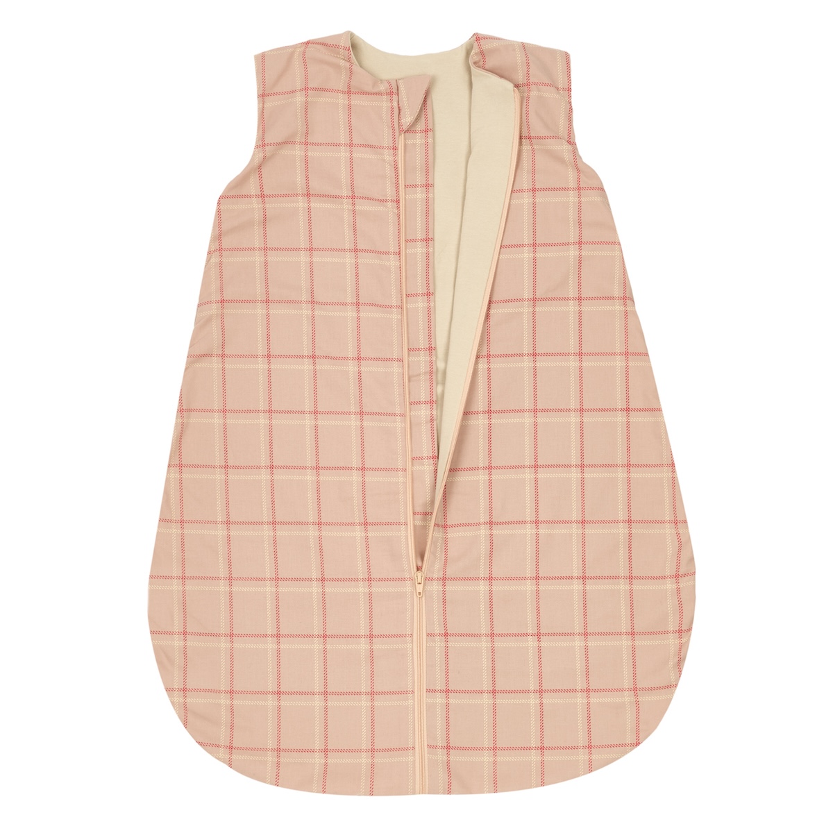 Saco dormir verano 0-6m STORIES Edición Limitada Nobodinoz pink red checks