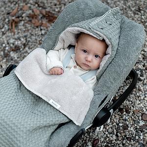 Saco nido silla auto 0+ 3 puntos OSLO Koeka shadow green-soft sand