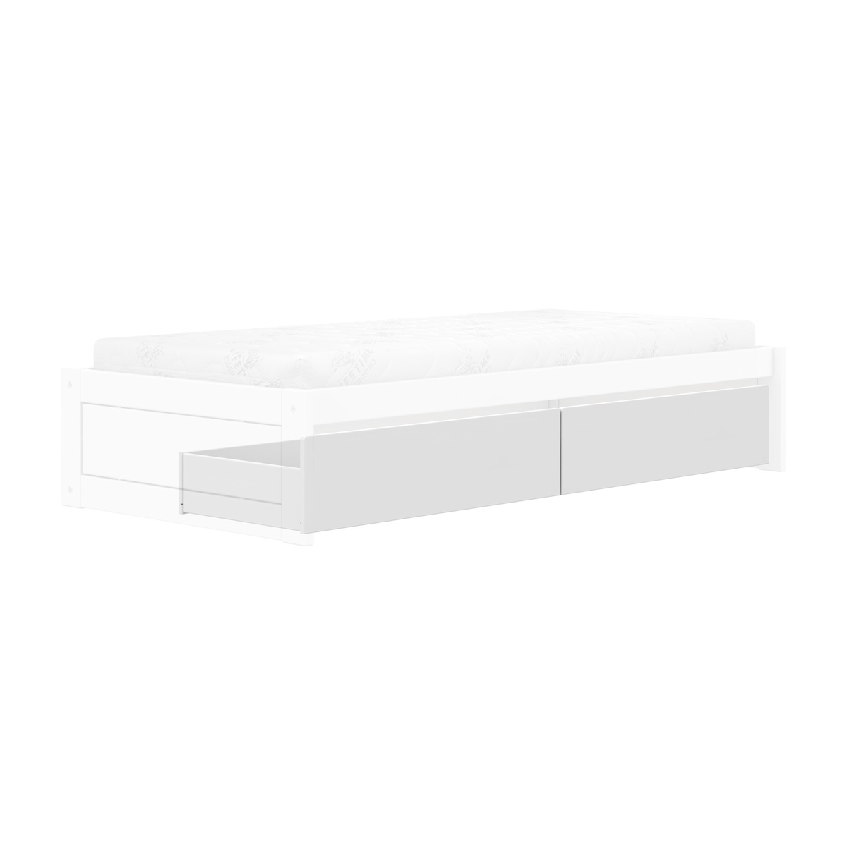 Set 2 cajones cama Montessori Lifetime blanco