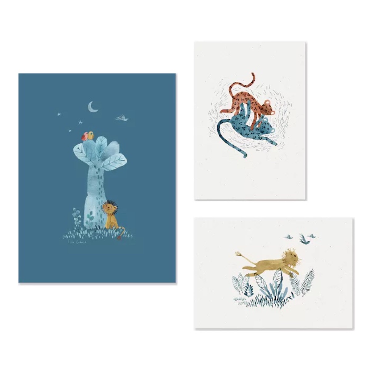 Set 3 posters SOUS MON BAOBAB Moulin Roty