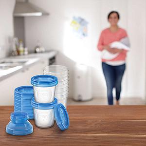 Set de 10 vasos y tapas 180 ml. NATURAL VIA de Avent