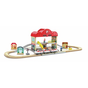 Set estación tren portátil Hape
