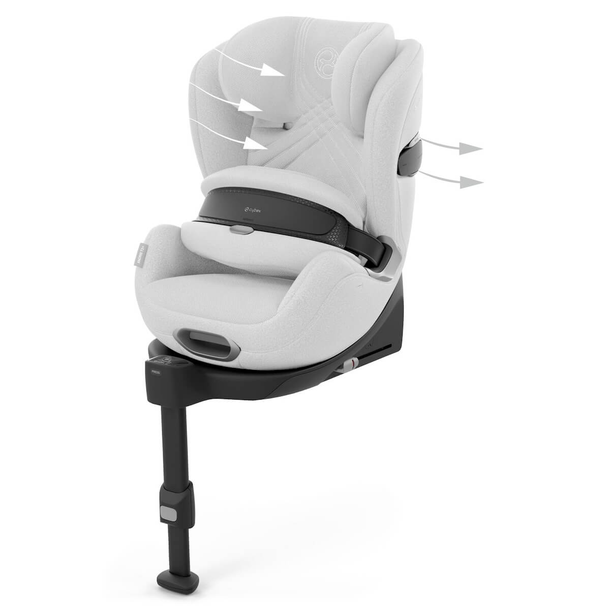 Silla de coche para bebés a 7 años ANORIS T2 i-SIZE PLUS Cybex Platinum white