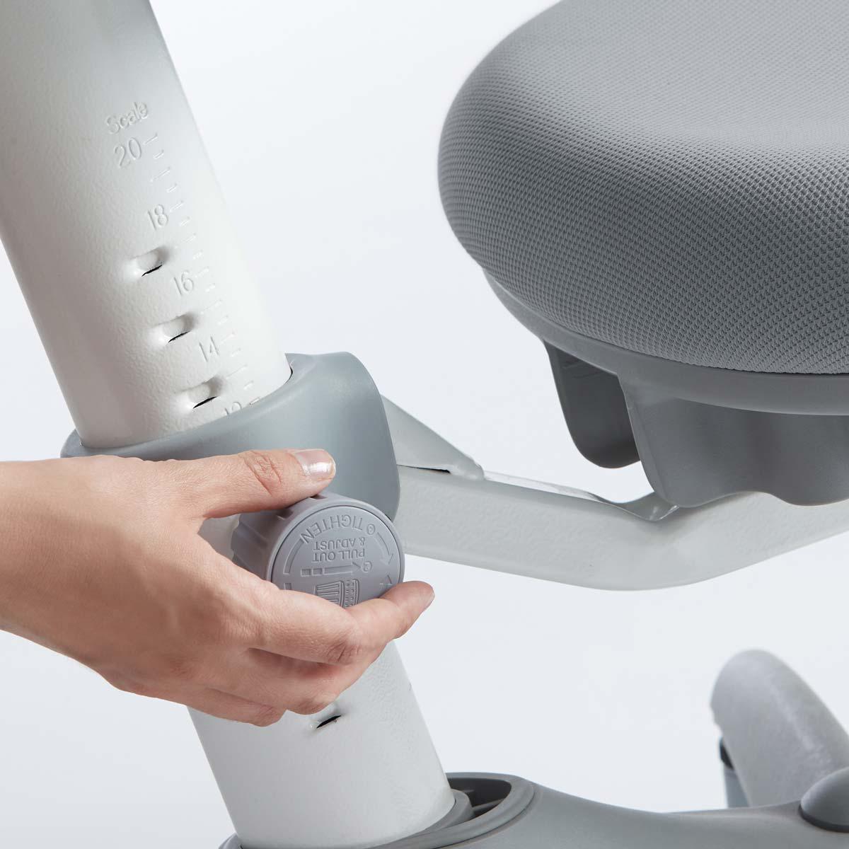Silla de oficina infantil 7-12Y STUDY VERTO Flexa gris claro