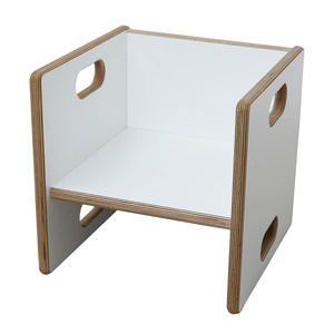 Silla escalable ZIGGY de Breuyn Multiplex acabado asiento blanco
