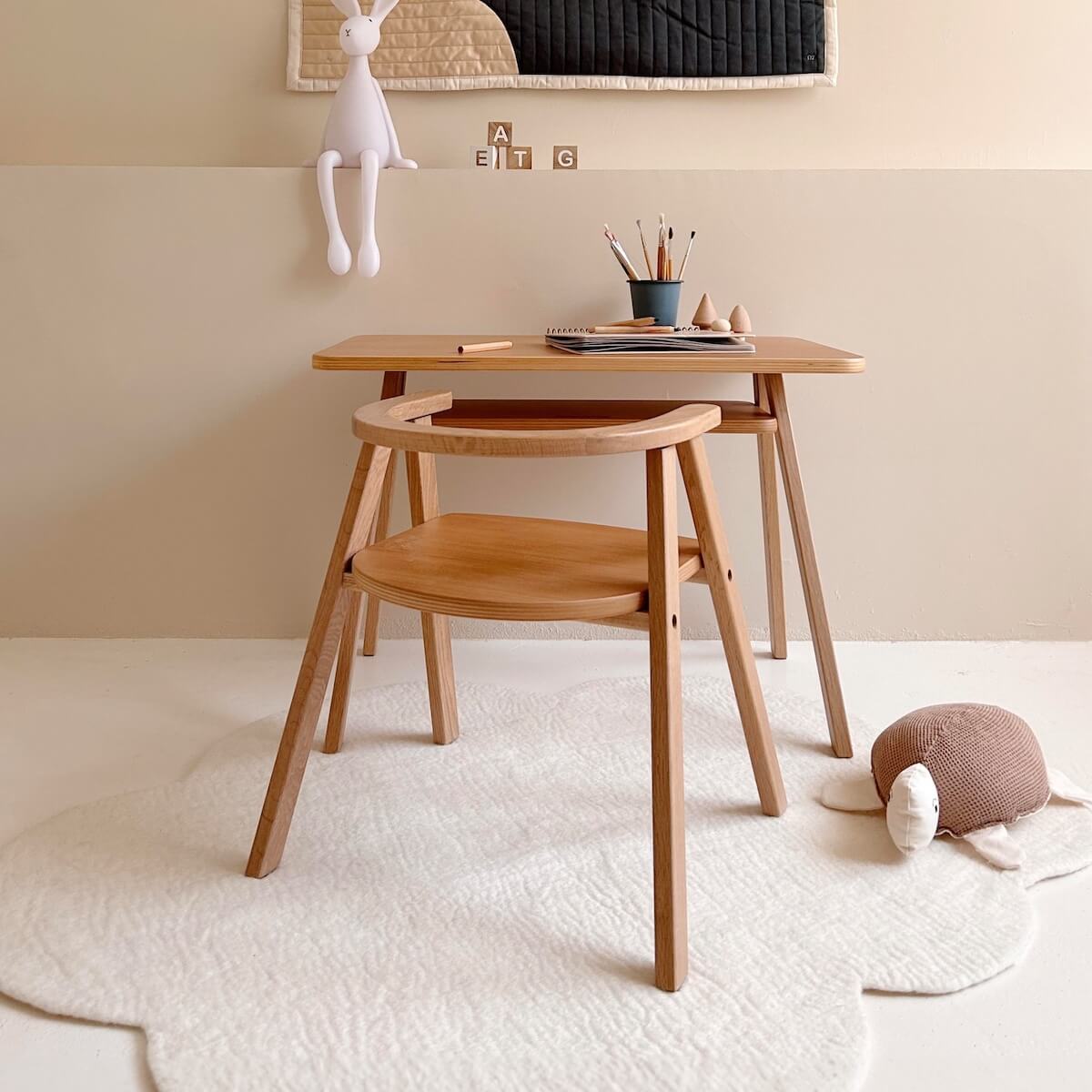 Silla infantil GROWING GREEN Nobodinoz natural oak
