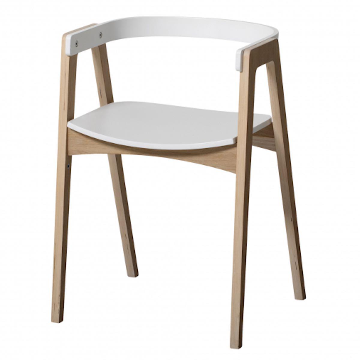 Silla WOOD Oliver Furniture blanco-roble