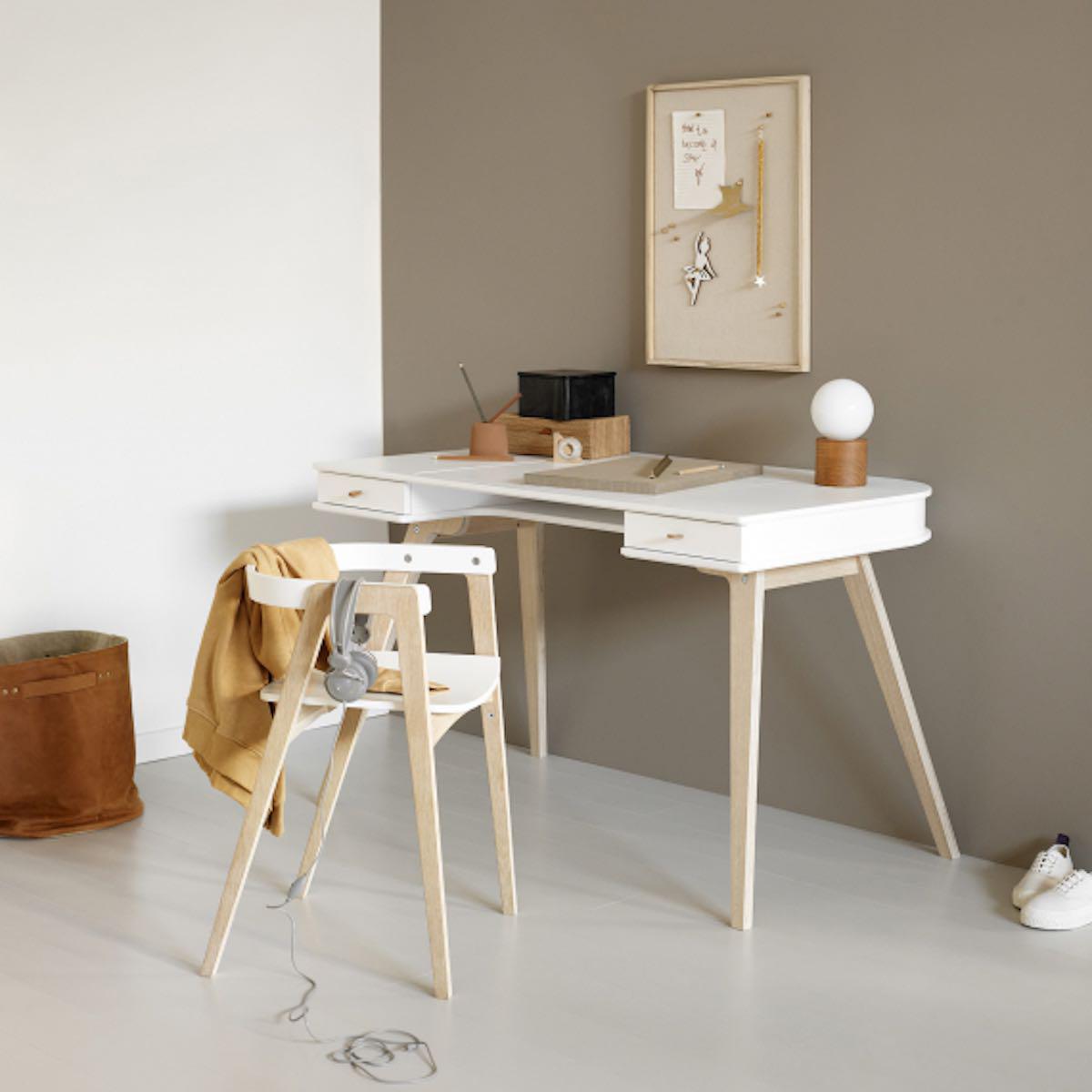 Silla WOOD Oliver Furniture blanco-roble