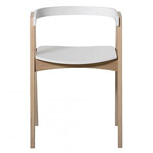 Silla WOOD Oliver Furniture blanco-roble