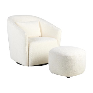 Sillón giratorio-deslizante GOMI Quax crema