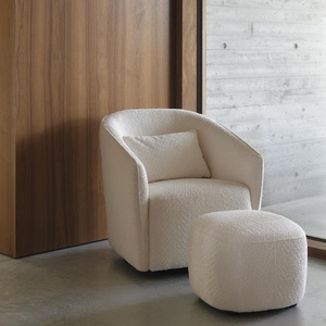 Sillón giratorio-deslizante GOMI Quax crema