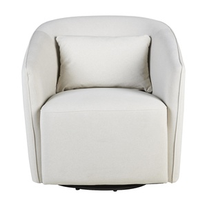 Sillón giratorio-deslizante GOMI Quax mohair beige