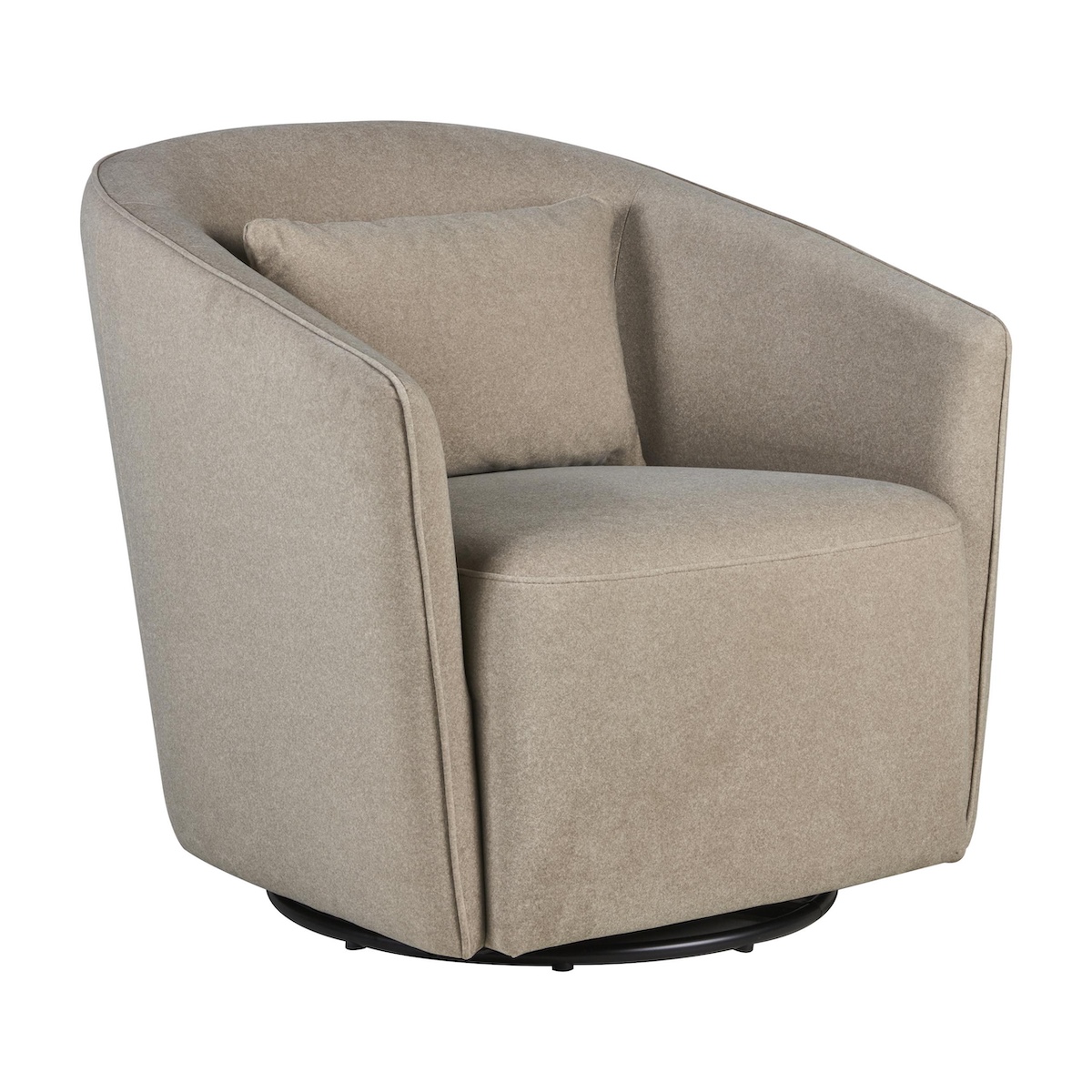 Sillón giratorio-deslizante GOMI Quax mohair latte