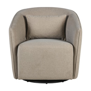 Sillón giratorio-deslizante GOMI Quax mohair latte