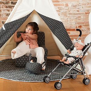 Sillón infantil STARS gris 