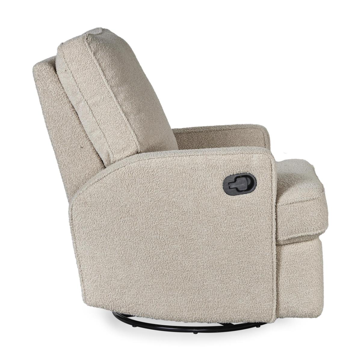 Sillón reclinable eléctrico SWIVEL & GLIDING Quax teddy taupe
