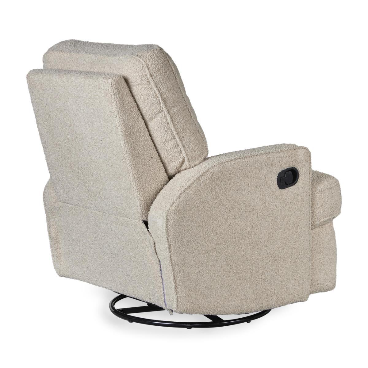 Sillón reclinable eléctrico SWIVEL & GLIDING Quax teddy taupe