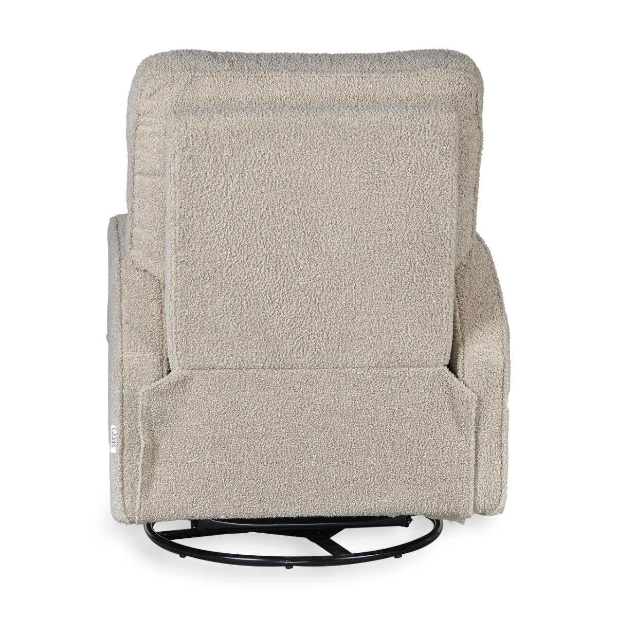 Sillón reclinable eléctrico SWIVEL & GLIDING Quax teddy taupe