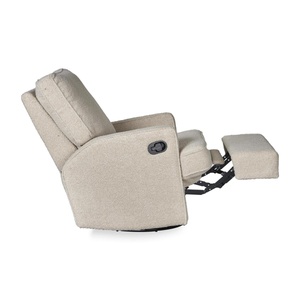 Sillón reclinable eléctrico SWIVEL & GLIDING Quax teddy taupe