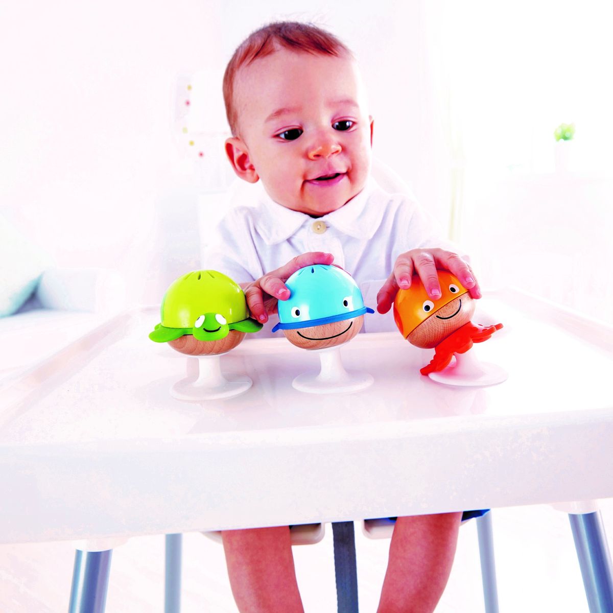 Sonajero adhesivo 3uds STAY-PUT Hape