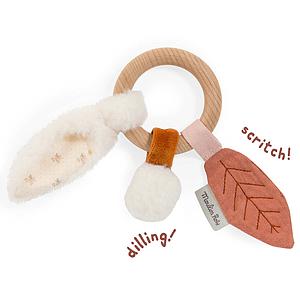 Sonajero-anillo madera APRÈS LA PLUIE Moulin Roty Conejo