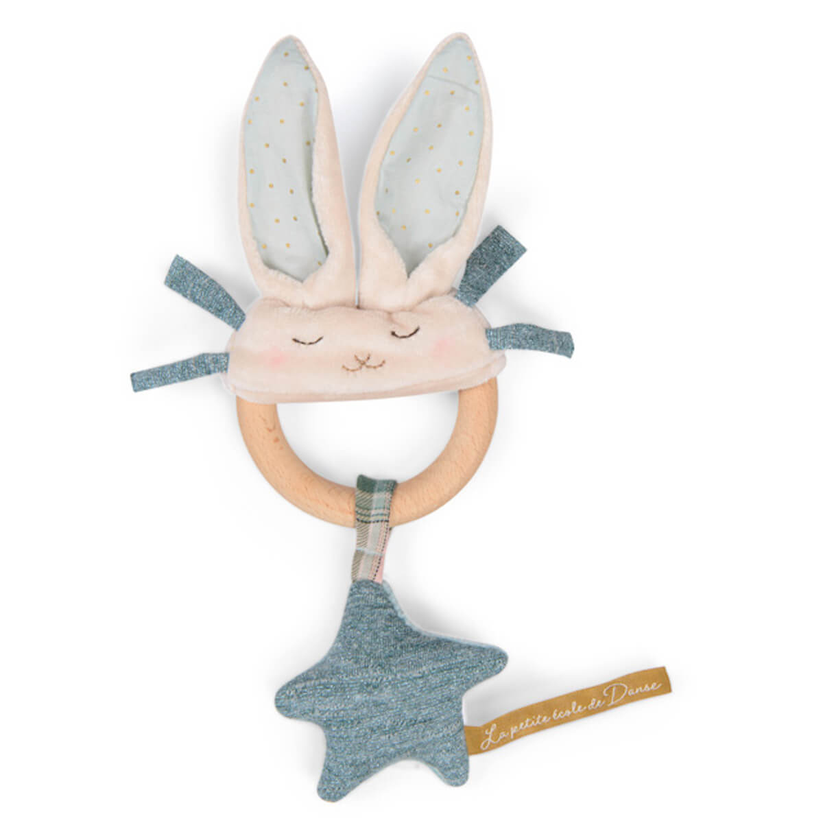 Sonajero-anillo madera conejo LA PETITE ECOLE DE DANSE Moulin Roty