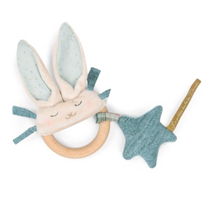 Sonajero-anillo madera conejo LA PETITE ECOLE DE DANSE Moulin Roty