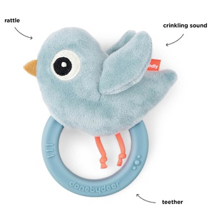 Sonajero-mordedor sensorial BIRDEE Done by Deer blue