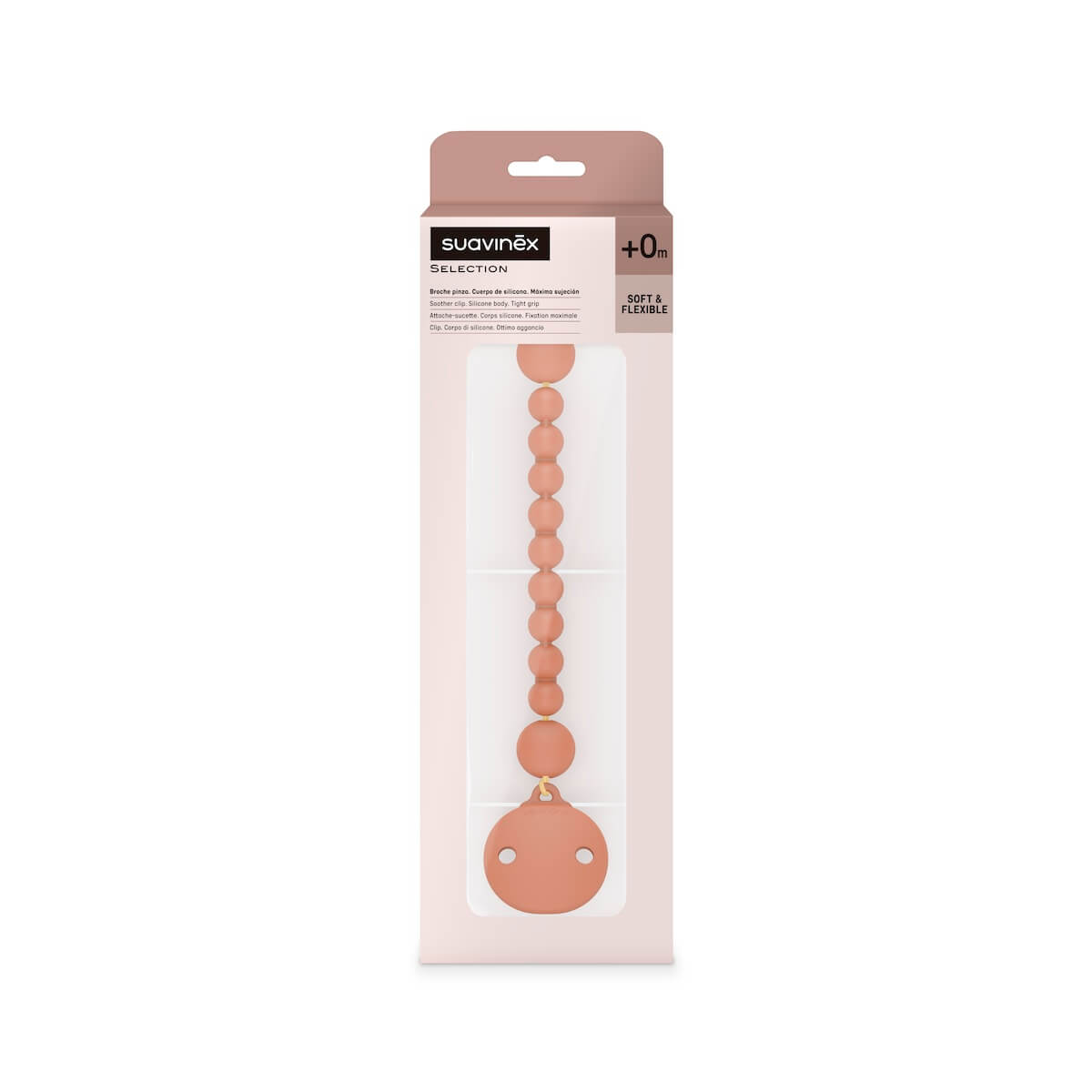 Sujeta chupetes COLOUR ESSENCE Suavinex teja