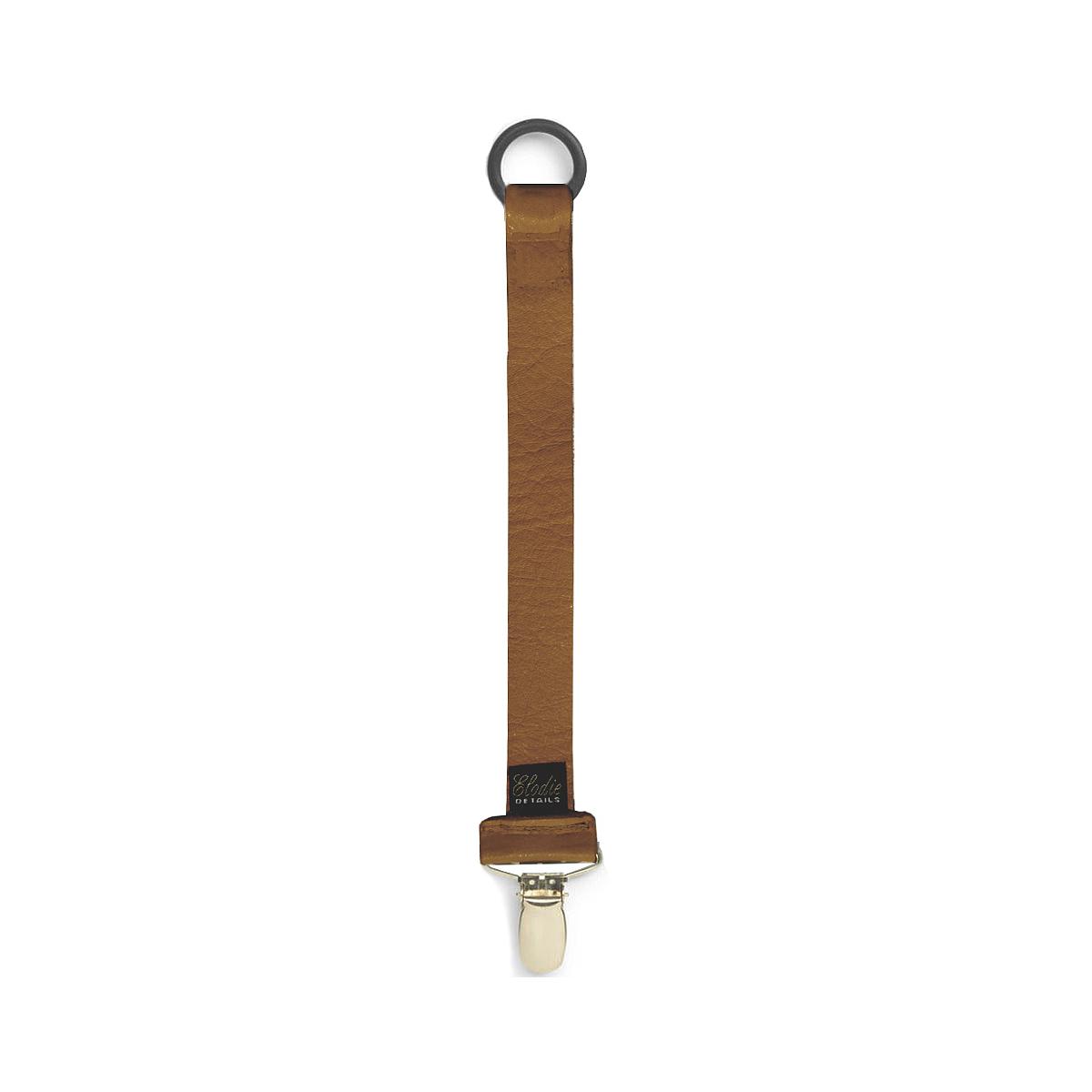 Sujeta chupetes LEATHER Elodie Details cognac