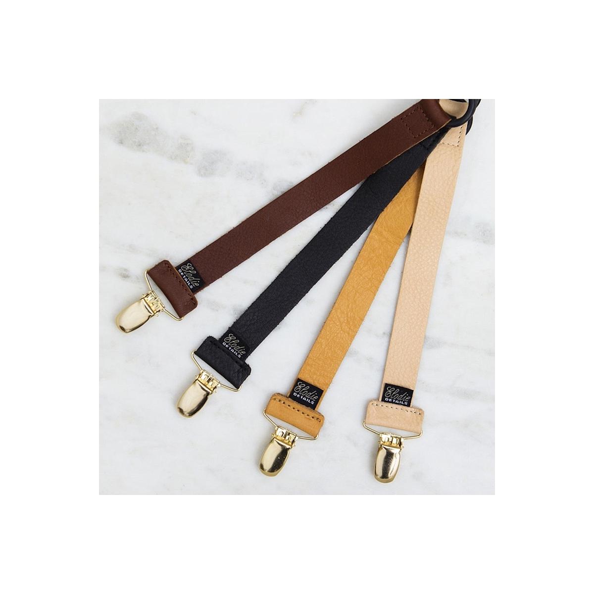 Sujeta chupetes LEATHER Elodie Details negro