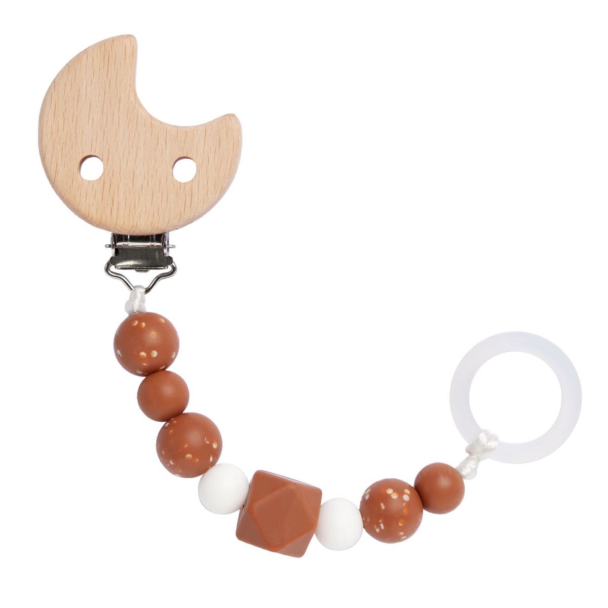 Sujeta chupetes LITTLE UNIVERSE Laessig luna rust
