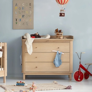 Tabla cambiador cómoda 3 cajones WOOD Oliver Furniture roble