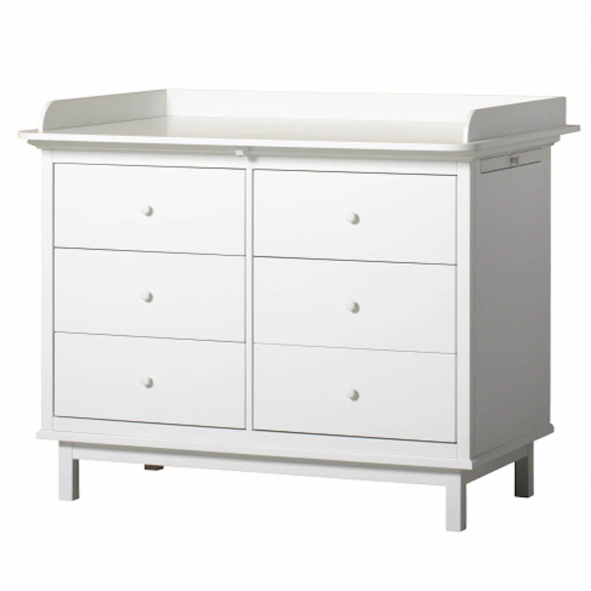Tabla cambiador cómoda 6 cajones SEASIDE Oliver Furniture blanco