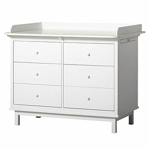 Tabla cambiador cómoda 6 cajones SEASIDE Oliver Furniture blanco