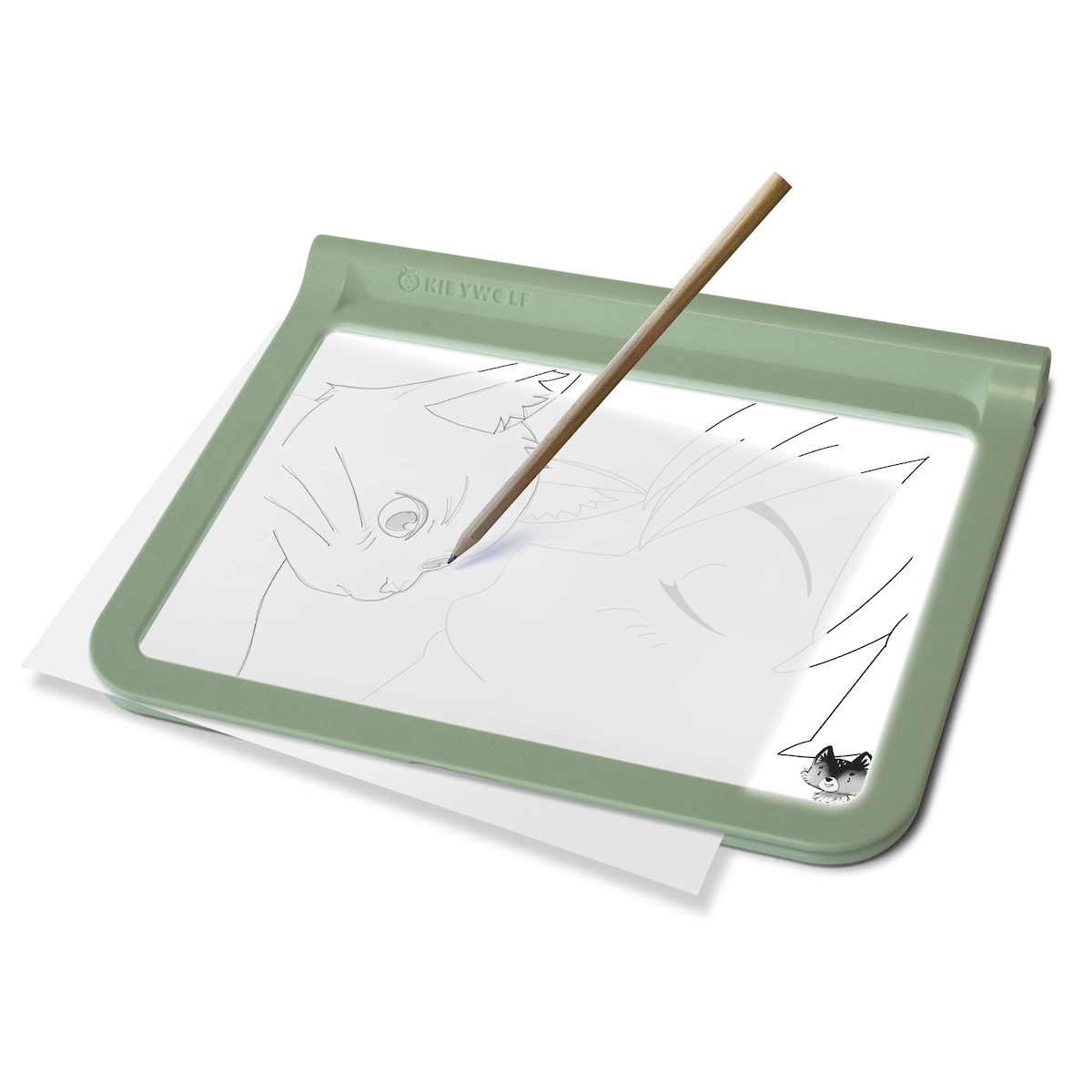 Tableta portátil 2en1 KIDYDRAW-PRO Kidywolf verde