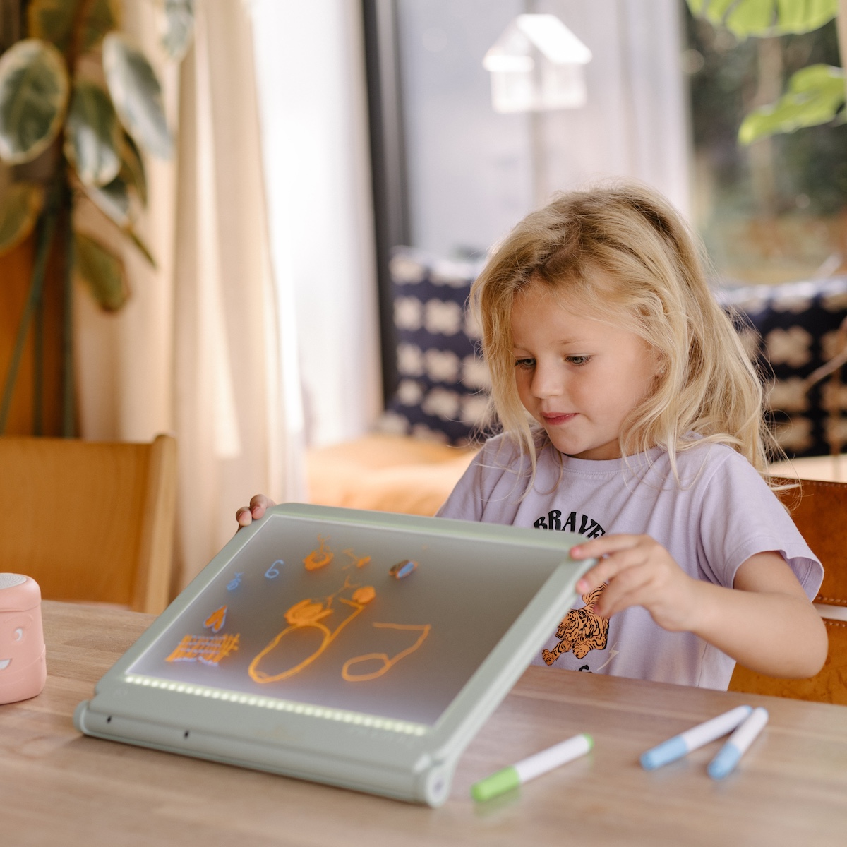 Tableta portátil 2en1 KIDYDRAW-PRO Kidywolf verde
