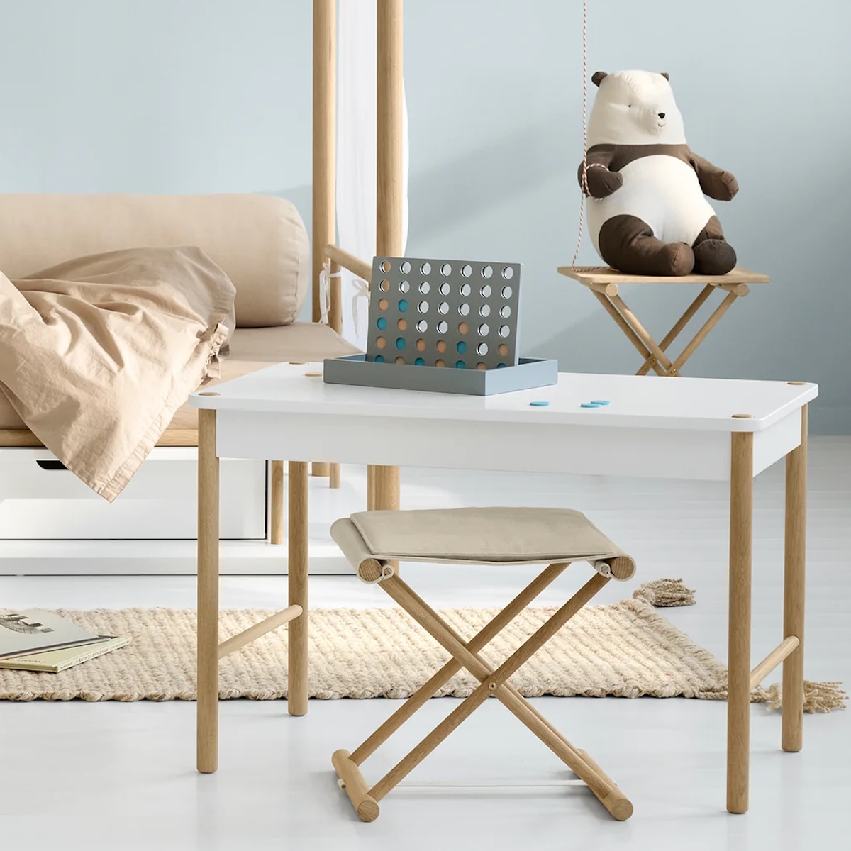 Taburete bajo CAMP Oliver Furniture roble sin teñir