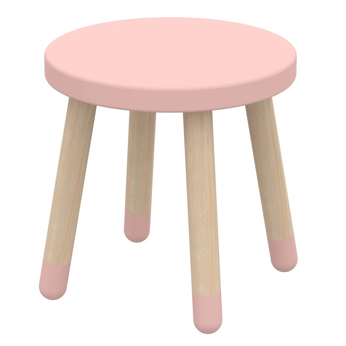 Taburete infantil 30cm DOTS Flexa fresno-blushing pink