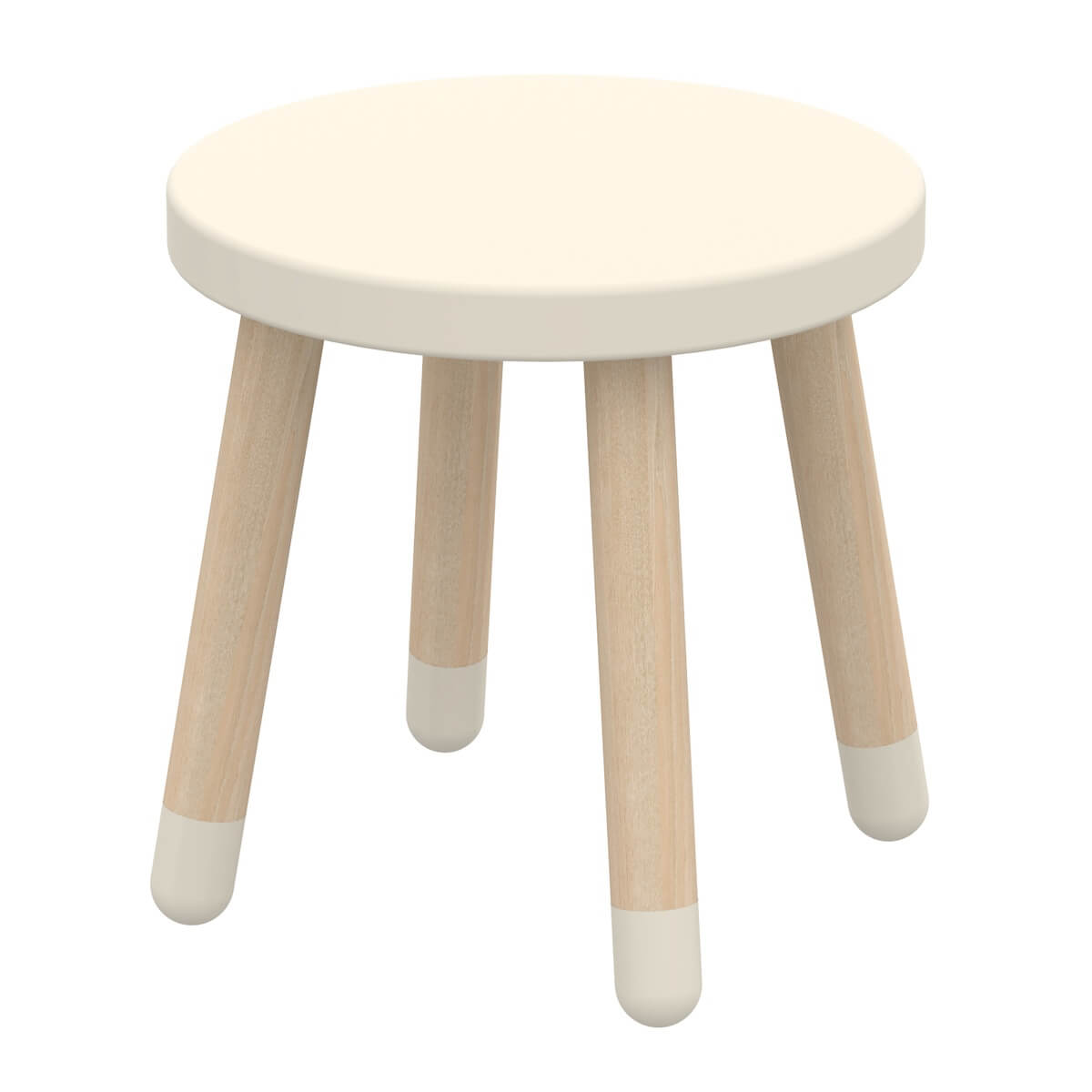 Taburete infantil 30cm DOTS Flexa fresno-crema