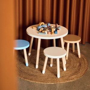 Taburete infantil 30cm DOTS Flexa fresno-crema