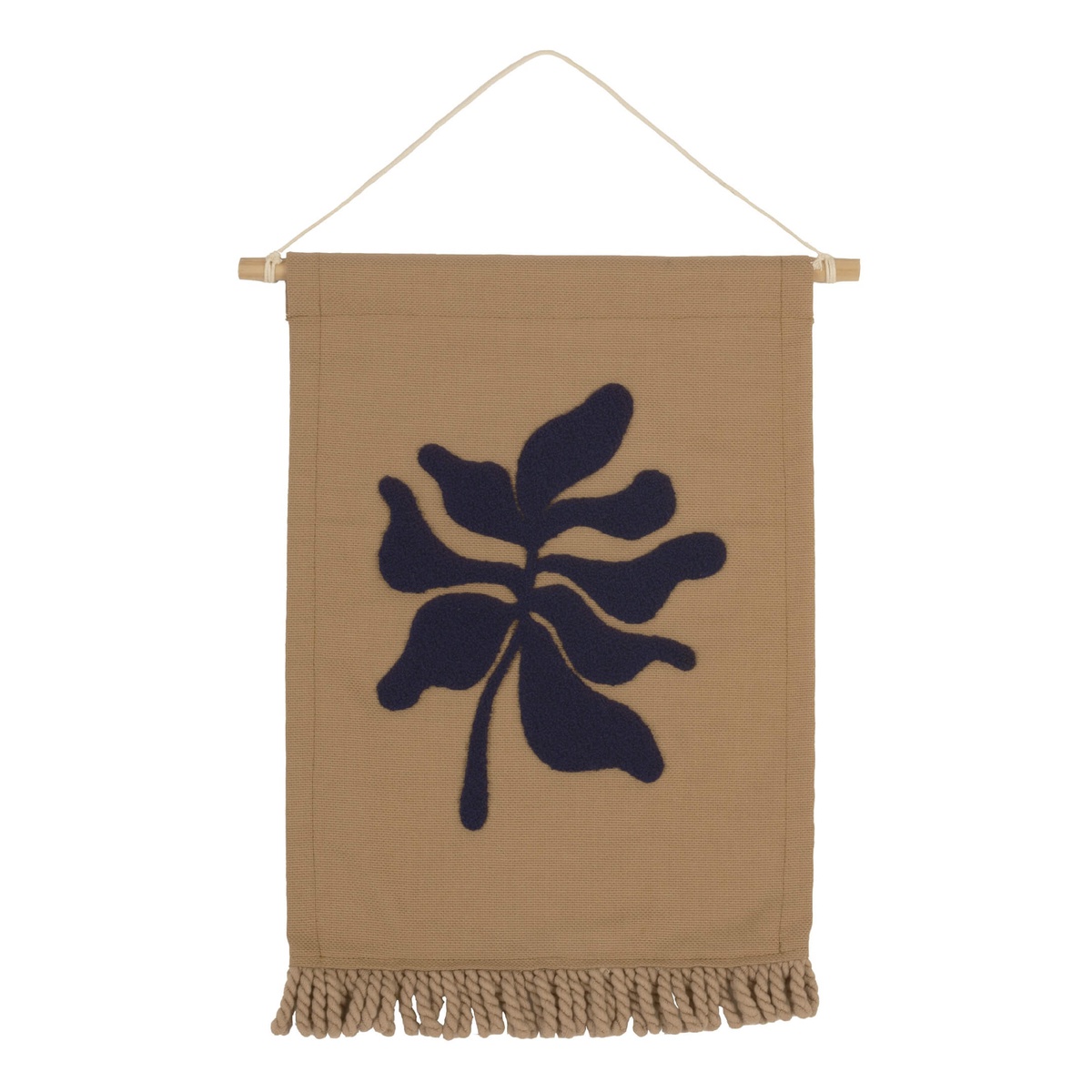 Tapiz 32x45cm LANDSCAPE Nobodinoz bordado Hoja blue-sesame