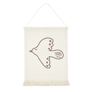Tapiz 32x45cm LANDSCAPE Nobodinoz bordado Pájaro brown-natural