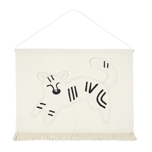 Tapiz 67x52cm LANDSCAPE Nobodinoz bordado Tigre black-natural