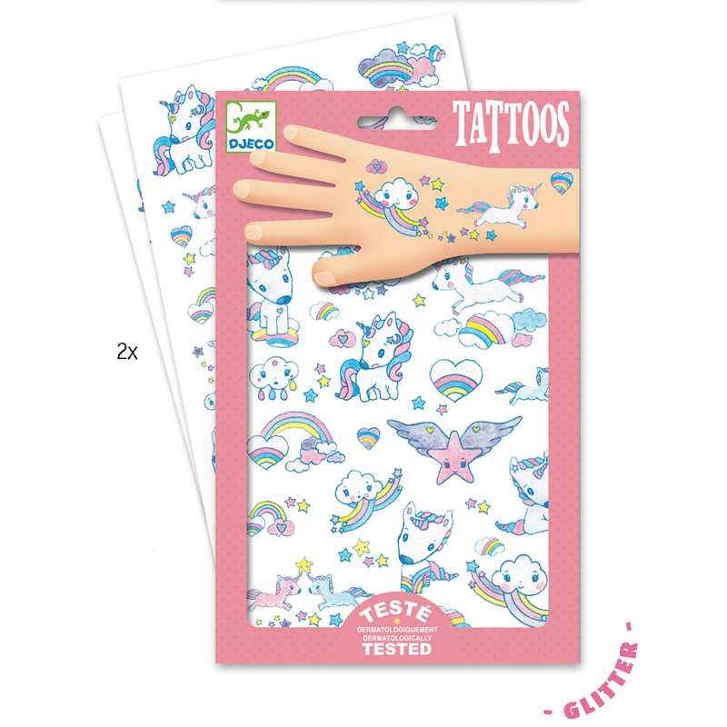Tatuajes +3Y UNICORNIOS Djeco