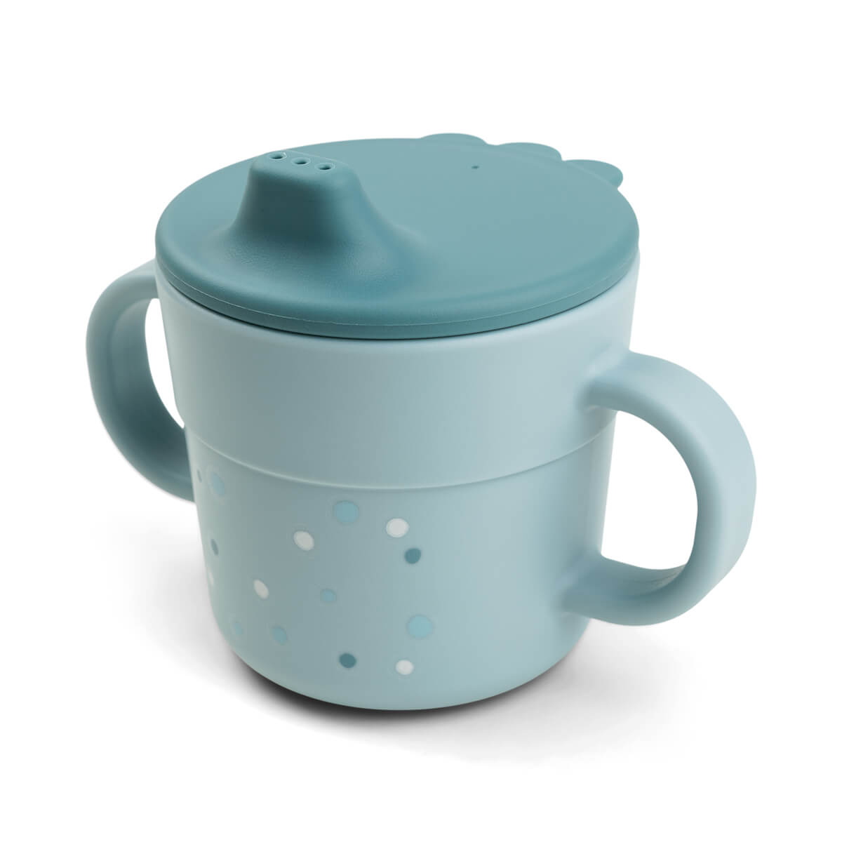 Taza-boquilla FOODIE Done by Deer Happy Dots azul