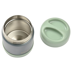 Termo acero inoxidable 300ml Béaba gris mineral-verde salvia