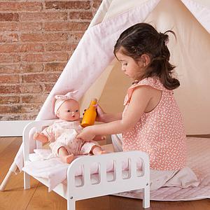 Tipi infantil beige STARS rosa